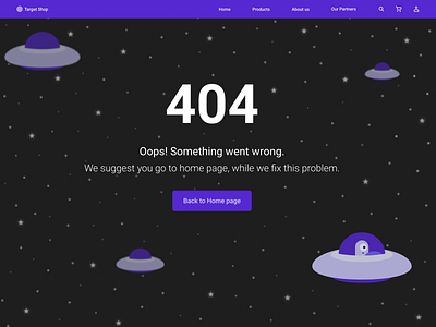 Daily UI challenge - 404 page