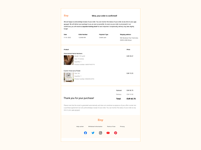 Daily UI #017 - Email Receipt daily ui design email receipt receipt simple and clean ui web