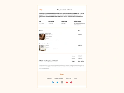 Daily UI #017 - Email Receipt daily ui design email receipt receipt simple and clean ui web