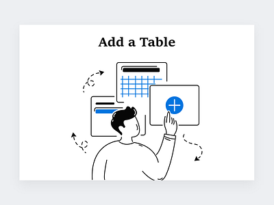 Add a Table add a table add user designer vector editorial graphic design editorial illustration illustration minimal ui user friendly illustration vector