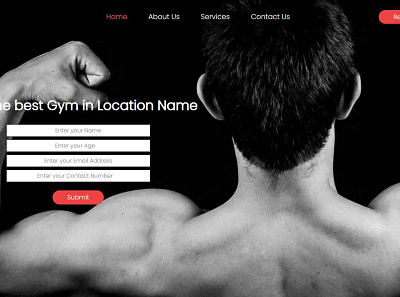 Gym Website Landing Page css3 graphic design html css html5 web design websites