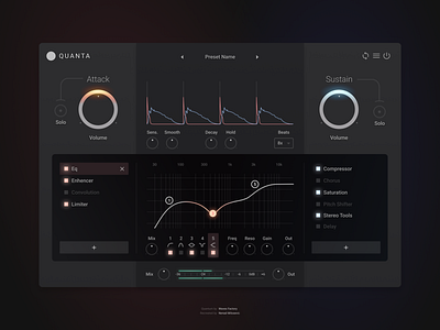 Quanta — VST plugin design app application audio daw design effect interface knob music plugin sound ui vst