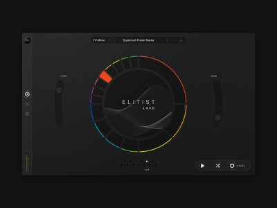 Elitist — Modern VST audio plugin UI design app application au audio design gui interface knob library music plugin production sampler seq sequencer slider sound ui vst