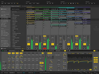 Ableton Live Redesign — DAW UI design ableton audio clean daw design interface redesign software sound ui user ux