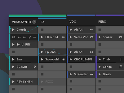 Ableton Live Redesign - Session View ableton audio daw design effect gui interface live redesign sound synth ui