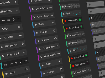 Ableton Live Redesign - Clip Types ableton au clips daw design gui interface live plugin redesign session ui unsolicited user ux vst