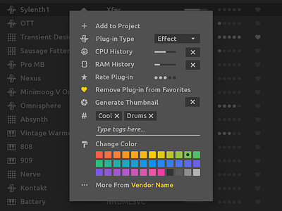 Ableton Live Redesign - Browser Right Click ableton au audio clean concept daw design gui interface live music plugin software sound ui vst