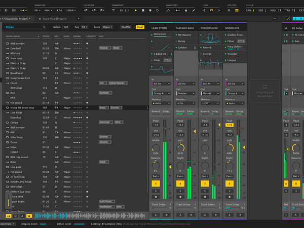 Ableton Live Redesign - Browser Right Click by Nenad Milosevic on Dribbble