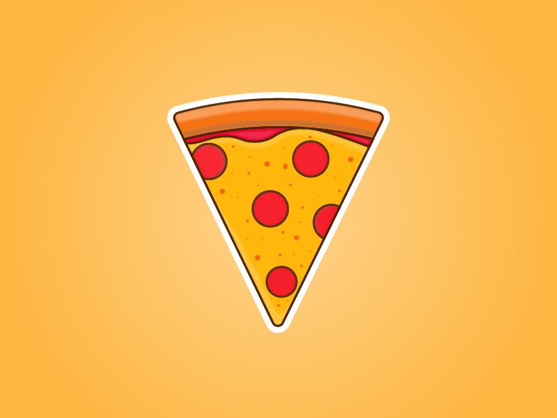 Pepperoni pizza slice by Ummarah on Dribbble