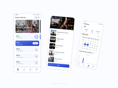 Fitness App branding ui ux