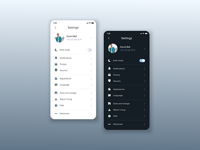 Settings Page - DailyUI 007 daily 100 challenge daily ui dailyui dailyui007 dailyuichallenge design settings settings icon settings page settings ui ui