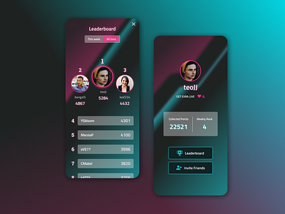 Leaderboard - DailyUI 019