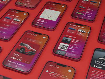 Car Retailer App Concept app app design app designer car car app car retailer app designer graphic design toyota app toyota retailer ui vehicle vehicle app vehicle retailer