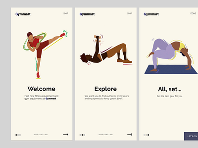 Onboarding Screens for Gym app