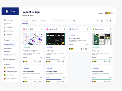 SaaS project management dashboard dashboard design saas ui ui ux ui design uidesign ux webapp