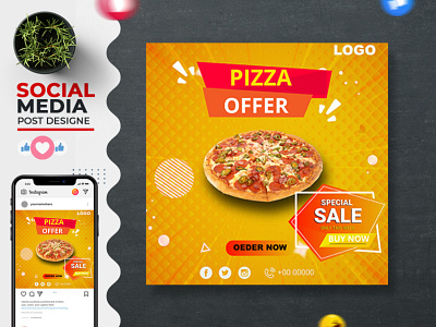 Pizza Social Media post app branding design graphic design pizza social media post pizza social media post typography ui ux vector website