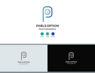 pixels ption logo branding design flat graphic design icon illustration illustrator logo minimal pixels ption logo vector