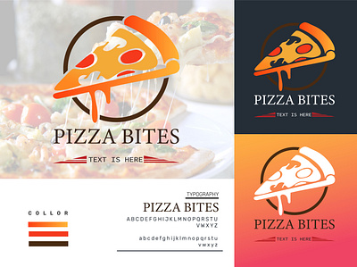Pizza Bites branding design flat graphic design icon illustration illustrator logo minimal pizza bites vector