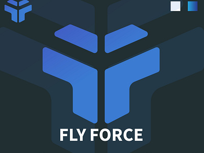 FLY FORCE F LETTER LOGO branding design graphic design illustration logo minimal modern flat logo symbols typography vector