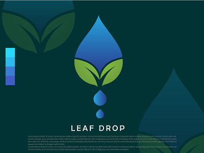 LEAF DROP 3d animation branding design graphic design illustration illustrator logo motion graphics typography ui ux vector