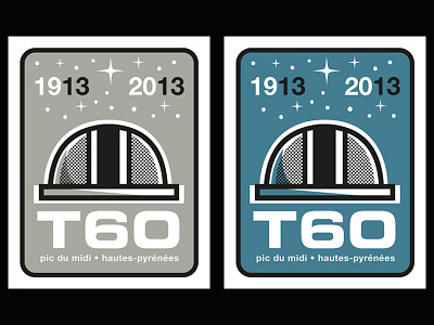 Stickers T60 dome observatory pic du midi space stars stickers telescope