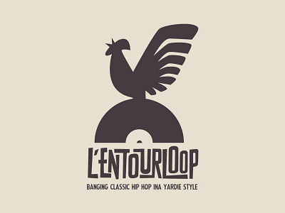 L'Entourloop custom type france hip hop interlock logo music reggae rooster