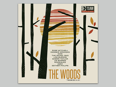 the woods album cover illustration mixtape sun tsaw woods