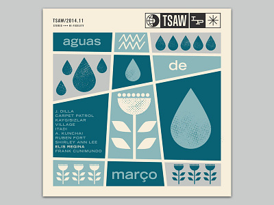 aguas de março album cover flower illustration mixtape tsaw water