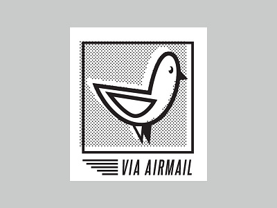 via airmail airmail illustration pigeon sticker