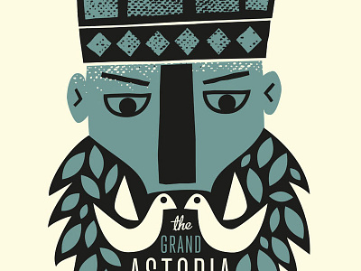 grand astoria - gig poster gig gig poster illustration poster screen print screenprint