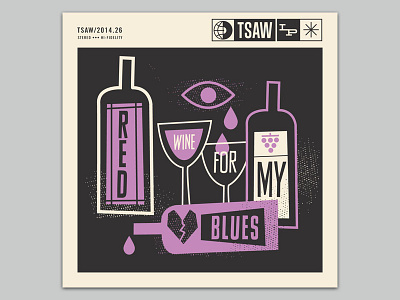 Red wine for my blues album cover illustration mixtape sheldon tsaw