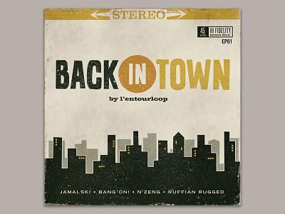 L'Entourloop - back in town 7 inches album cover music record