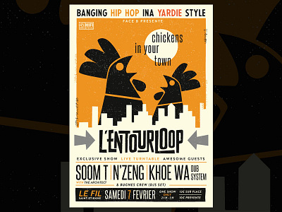 L'entourloop gigposter entourloop gig gig poster poster print
