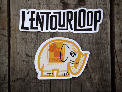 L'entourloop stickers elephant illustration lentourloop sticker