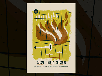 Kassap Touéry Duscombs gigposter freejazz gigposter illustration jazz poster print screenprint silkscreen