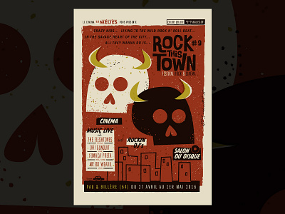 Rock This Town Festival festival france pau poster rock rock this town screenprint