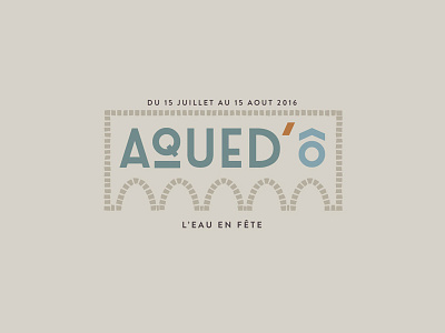 Aqued'ô art deco festival lettering logo type