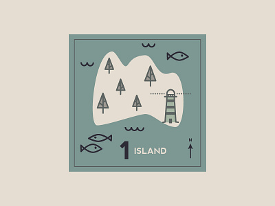 Island icon infographic