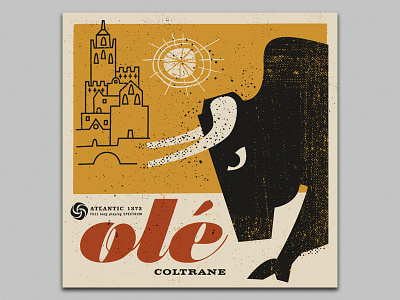Coltrane - Olé album cover illustration jazz record record cover