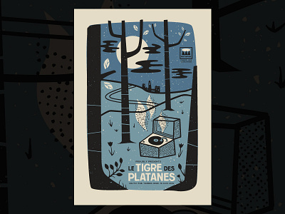 Le Tigre des Platanes gigposter gigposter illustration jazz poster print screenprint