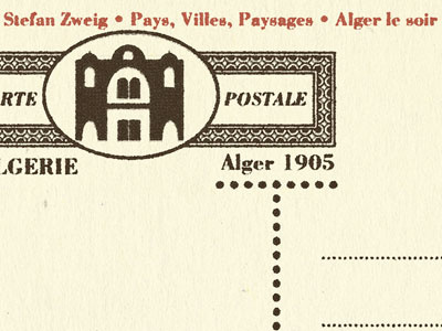 Alger • Zweig 02 postcard stefan zweig travel