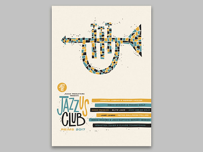 Jazzus Club france illustration jazz poster reims