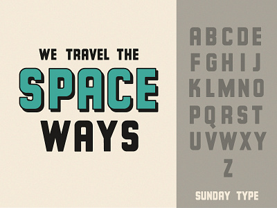 Spaceways font mid century type typography