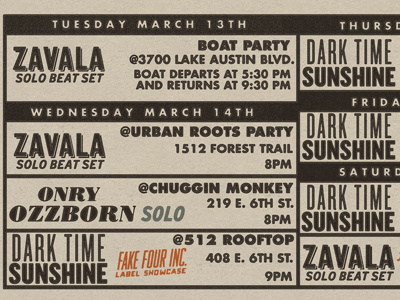 Dark Time Sunshine SXSW Schedule austin dark time sunshine hip hop schedule sxsw texas