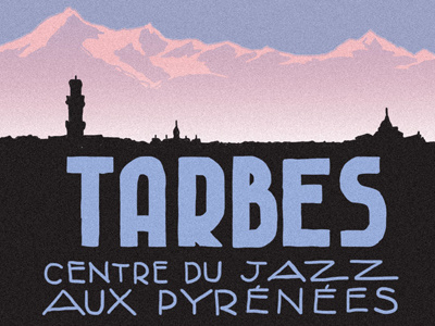 Cotton Club - Tarbes, FR art deco cotton club hand lettering jazz mountains pyrénées trumpet