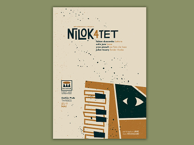 Nilok 4tet • gigposter gigposter illustration jazz poster print