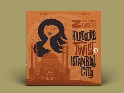 Z & the Tiki Twisters album artwork album cover art illustration lettering music print