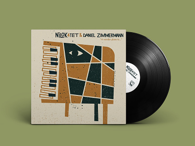 Nilok 4tet • vinyl LP album cover design illustration jazz music screenprint silkscreen