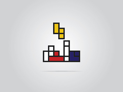 Day 11 - Modern / Entertainment logo a day mondrian tetris