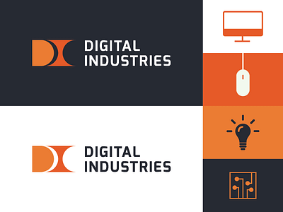 Digital Industries digital logo retro
